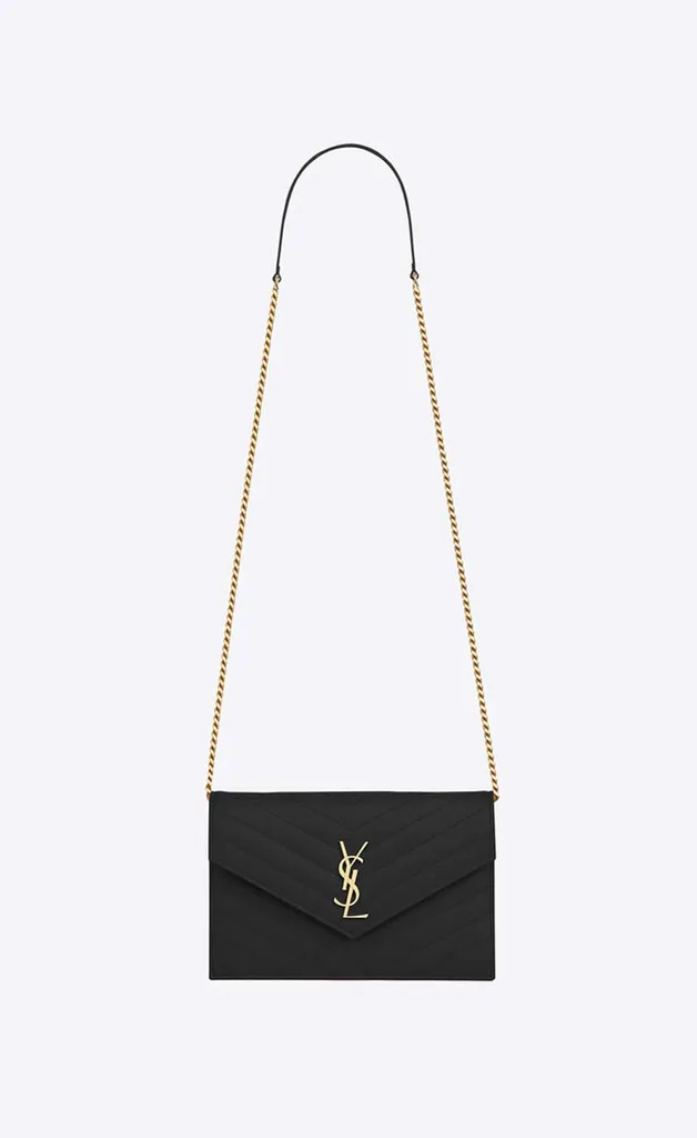 10. Saint Laurent monogram envelope chain wallet