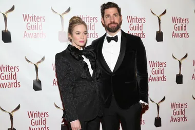 Emily Blunt And John Krasinski Twin In Matching Tuxedos