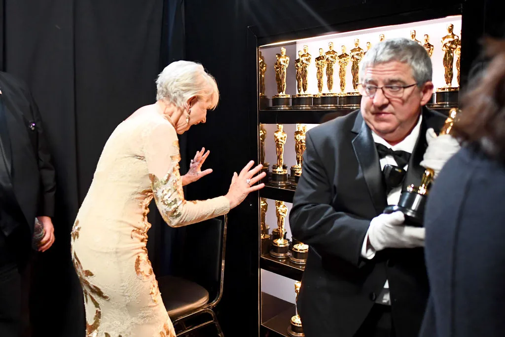 Helen Mirren backstage