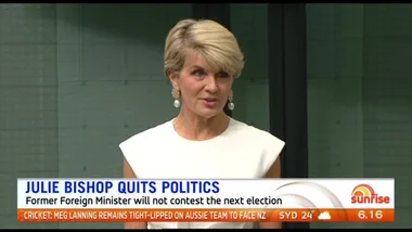 Julie Bishop quits politics