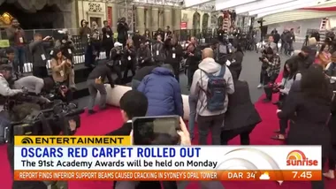 Oscars red carpet rolled out for 91st Academy Awards