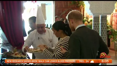 Royal couple try local foods in Morocco