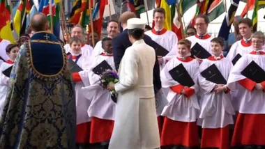 WATCH: Meghan and Prince Harry leave the Commonwealth Service at Westminster Abbey on Commonwealth Day