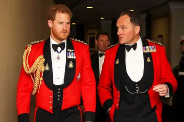 Twitter Had A Lot To Say About Prince Harry’s Bright Red Royal Marines Uniform