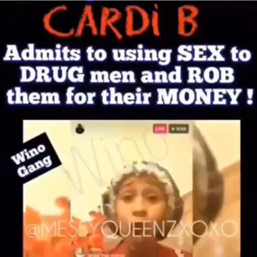 WATCH Cardi B used sex to drug and rob men when she was a stripper