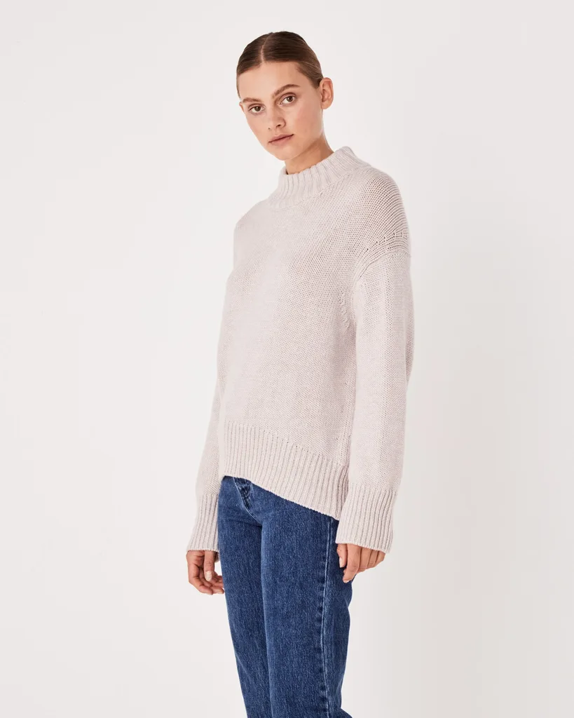 Mock Neck Knit Fawn, assemblylabel.com