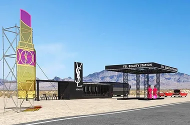 Take A Look At YSL’s Pop-Up Beauty Gas Station In The Californian Desert