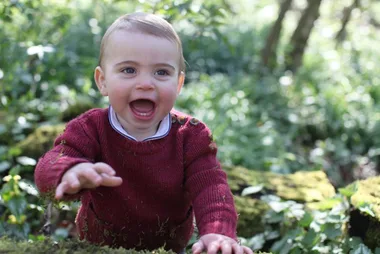 Prince Louis Smiles In First Birthday Portraits Taken By Kate Middleton