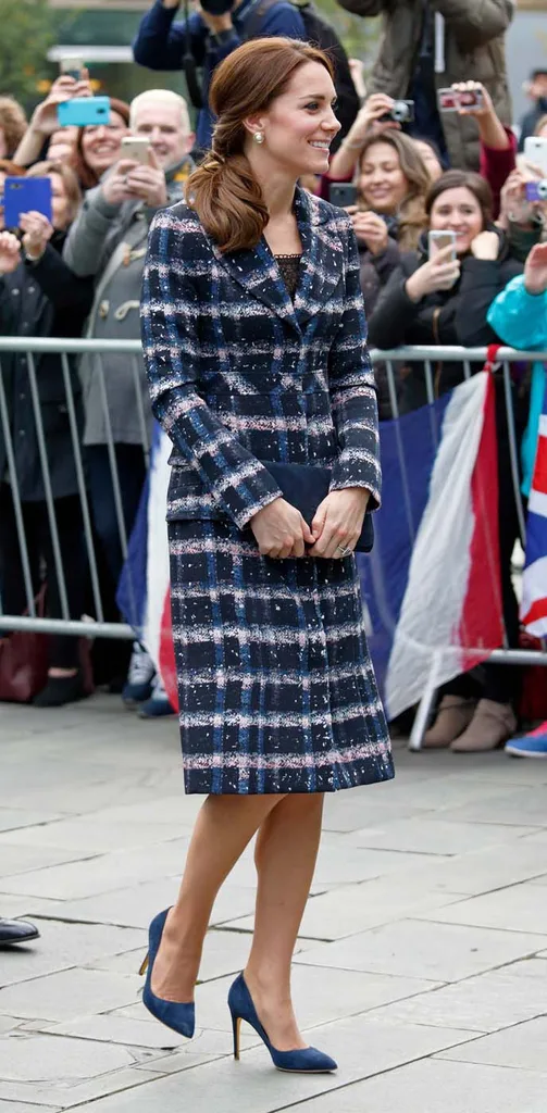 Kate Middleton wearing an Erdem dress on October 14, 2016