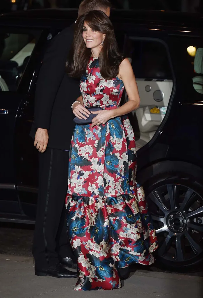 Kate Middleton wearing an Erdem dress on October 27, 2015