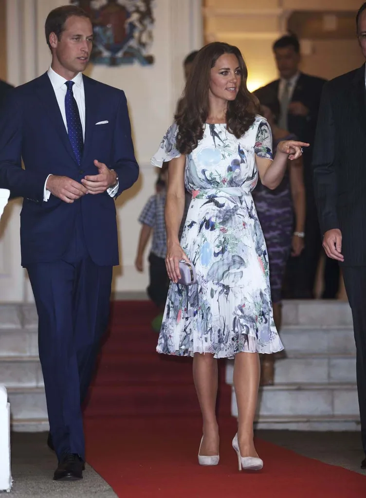 Kate Middleton wearing an Erdem dress on September 12, 2012