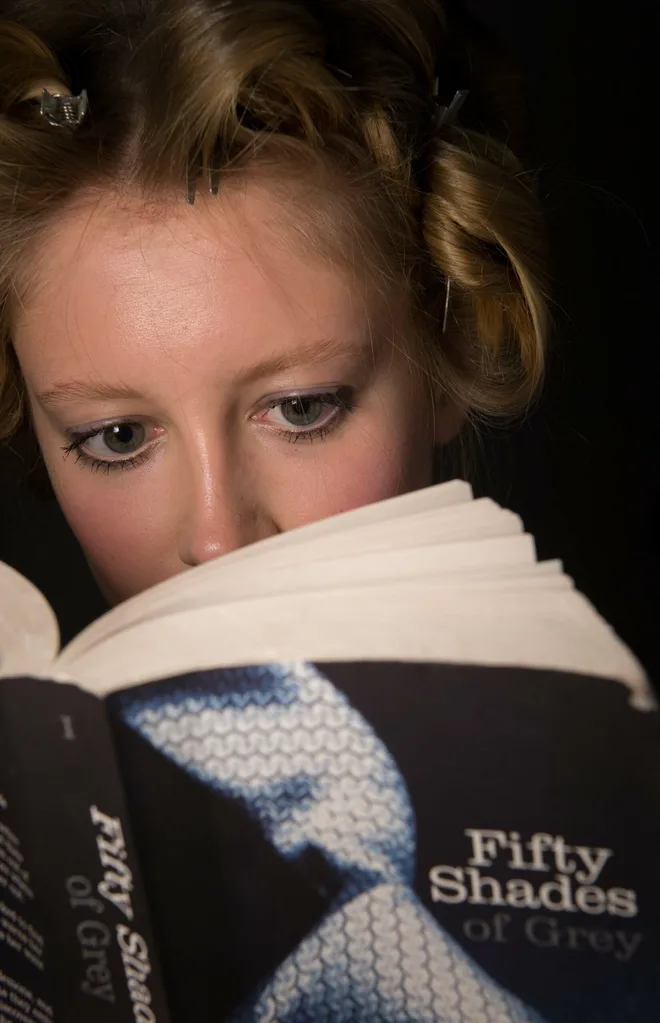 Model reading a book