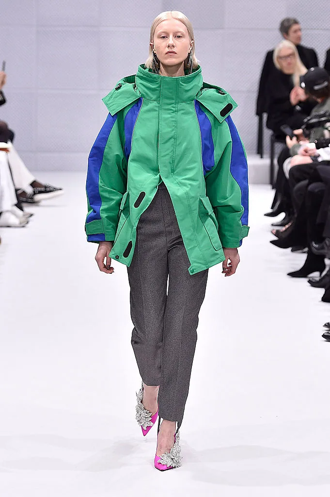 Luxury brand Balenciag showing off their Stirrup pants