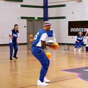 Michelle Obama hits Harry Styles in the nuts playing Dodgeball