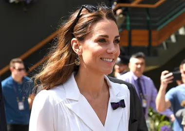 Kate Middleton Wears A White Shirtdress To Wimbledon