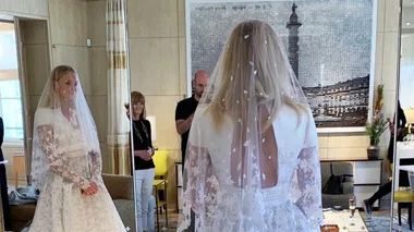 First Look: Sophie Turner Wore A Stunning Wedding Dress By Louis Vuitton