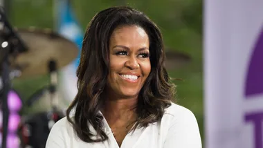 Michelle Obama Gave Her Naturally Curly Hair Ombre Highlights