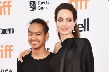 Angeline Jolie And Son Maddox Wore Matching Outfits In South Korea