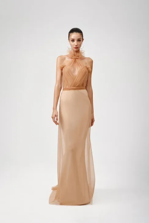 Apricot cream Jasmine dress by Lexi