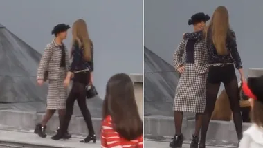 Gigi Hadid escorts prankster off catwalk during Chanel show