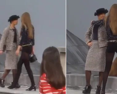 Gigi Hadid escorts prankster off catwalk during Chanel show