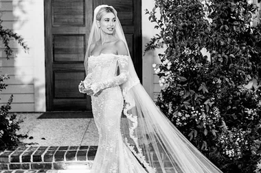 Hailey Baldwin Swapped Her Heels For Sneakers At Her Wedding Reception