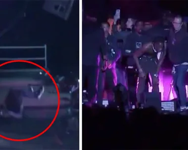 Travis Scott breaks knee on stage but refuses to stop show