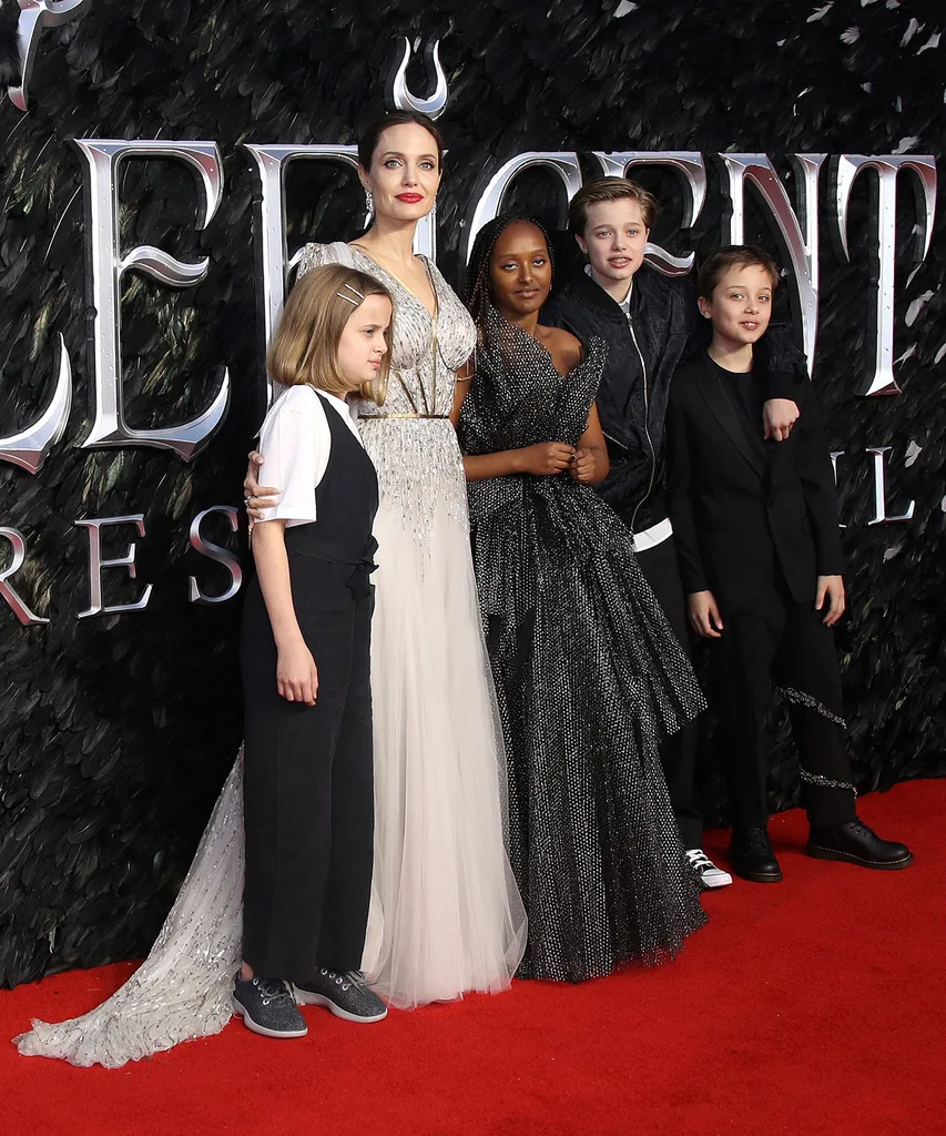 Angelina Jolie And Her Kids At The Maleficent: Mistress Of Evil Premiere