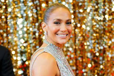 Jennifer Lopez Just Wore A Jaw-Dropping Silver Sequin Gown With A Thigh-High Split