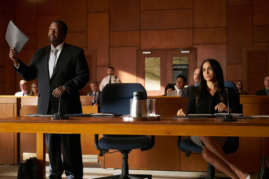 meghan markle wendell pierce suits