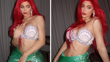 Kylie Jenner transforms into The Little Mermaid halloween