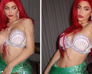 Kylie Jenner transforms into The Little Mermaid halloween