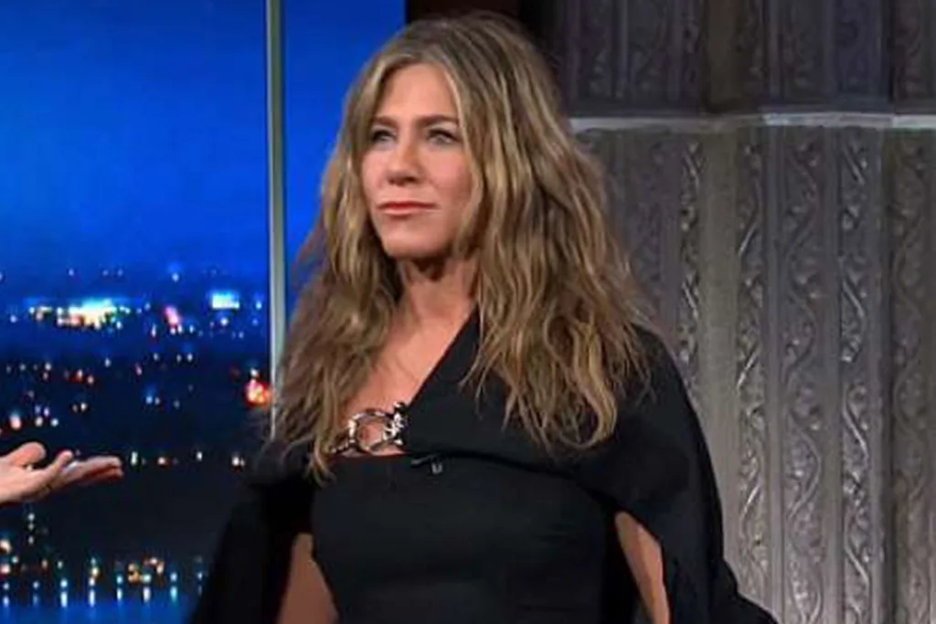 Jennifer Aniston Cape Dress - Late Show With Stephen Colbert