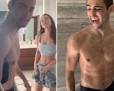 Alexis Ren helps Noah Centineo shower