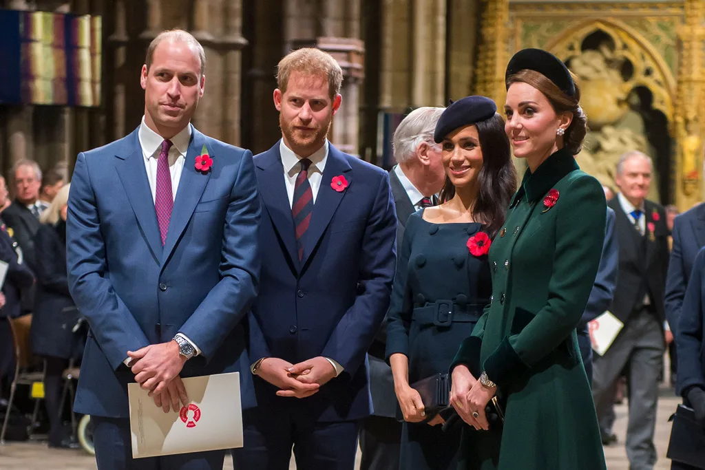 Prince William, Prince Hrry, Kate Middleton & Meghan Markle - Remembrance Day 2018