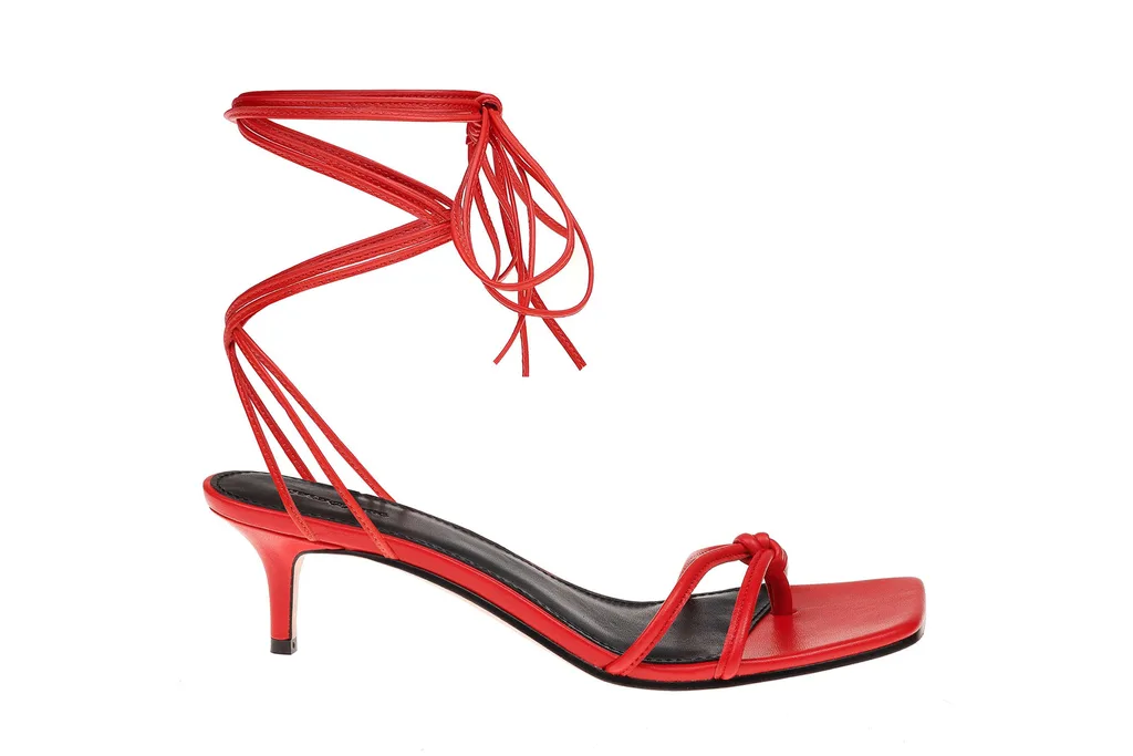 mara and mine red strappy sandals