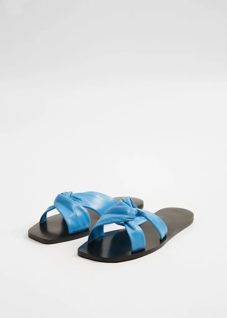 mango leather strap sandals