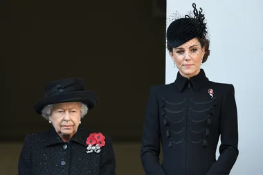 Kate Middleton Joins The Queen In Remembrance Day Commemorations