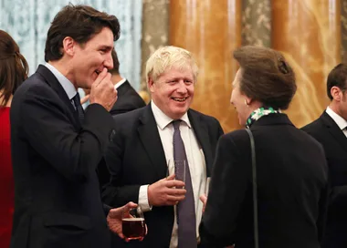 World Leaders Appear To Poke Fun At Donald Trump At Buckingham Palace Reception