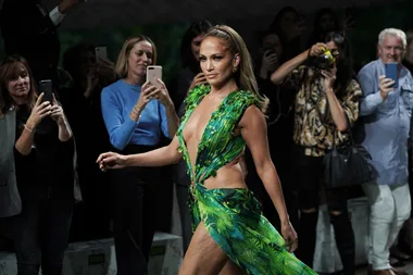 Jennifer Lopez Takes To The SNL Runway in *That* Versace Dress