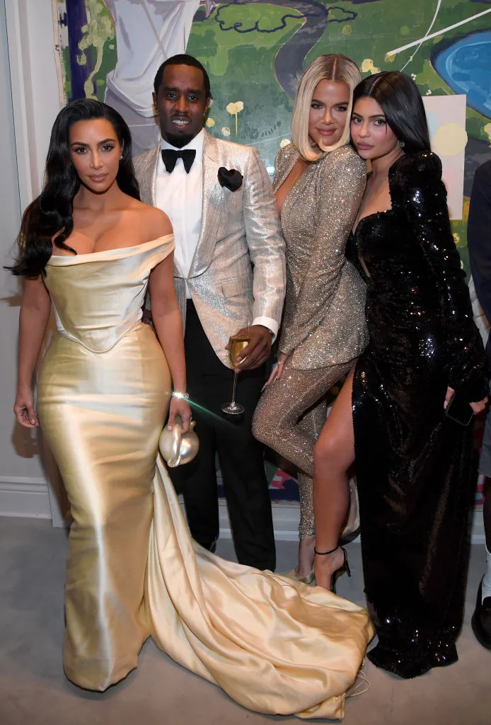 kim kardashian kanye west p diddy birthday party