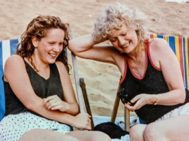 Writer, Madeline Collins with her mum.