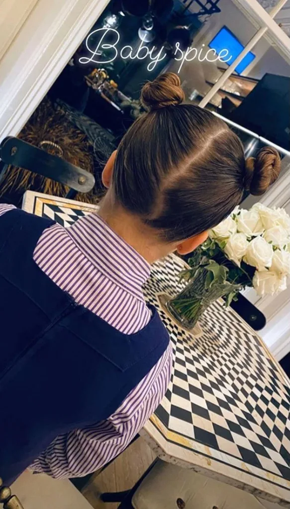 Harper Beckham - Space buns