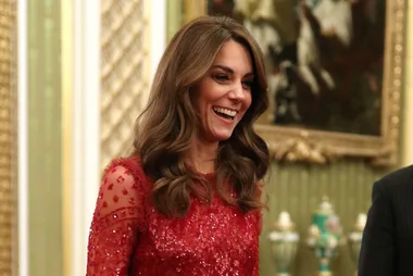 Kate Middleton Dazzled In A Glittering Red Dress At Buckingham Palace Reception