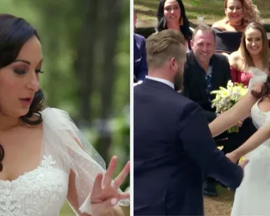 MAFS Poppy and Luke exchange their wedding vows