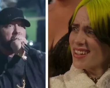 Billie Eilish and Idina Menzel’s reaction to Eminem Oscar performance