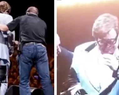 Elton John breaks down on stage after losing voice mid concert