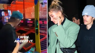 Justin Bieber LOSES IT at Hailey when she beats him at arcade