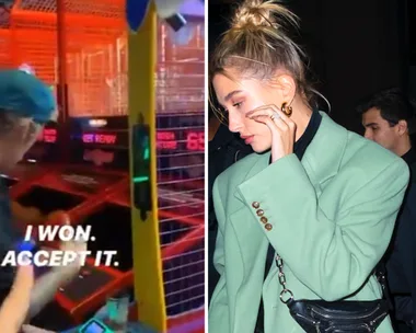 Justin Bieber LOSES IT at Hailey when she beats him at arcade