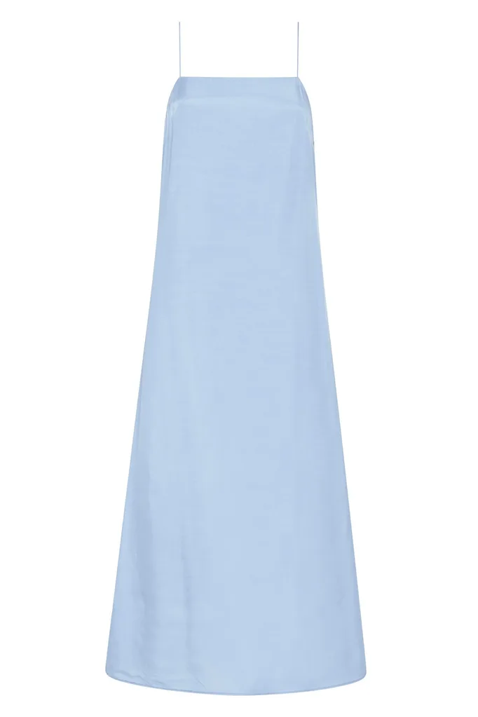 aje blue slip dress